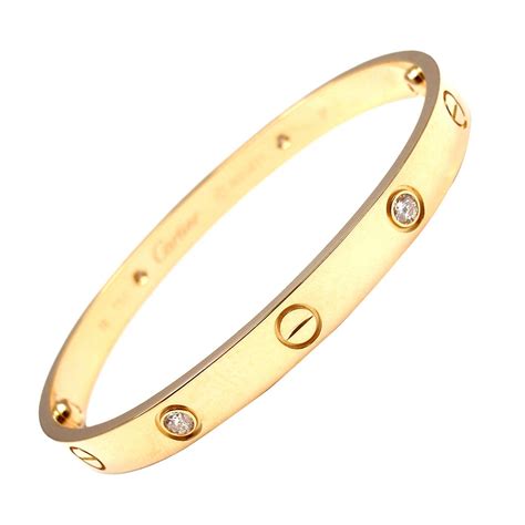 gold bangle cartier|cartier gold bangle with diamonds.